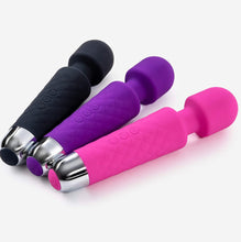 Load image into Gallery viewer, Powerful Massage Wand, 8 Speeds 20 Therapeutic patterns, Waterproof,Rechargeable Black