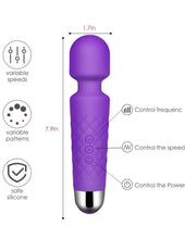 Load image into Gallery viewer, Powerful Massage Wand, 8 Speeds 20 Therapeutic patterns, Waterproof,Rechargeable Purple