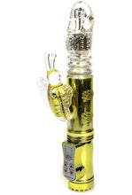 Load image into Gallery viewer, G-spot vibrator with realistic thrusting action and clitoral stimulation, dual motors, realistic dildo.