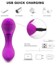 Load image into Gallery viewer, Clitoris sucking G-Spot vibrator, Remote Control, waterproof, 10 sucking modes, 10 vibration modes, USB Rechargeable. Purple