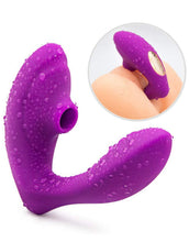 Load image into Gallery viewer, Clitoris sucking G-Spot vibrator, Remote Control, waterproof, 10 sucking modes, 10 vibration modes, USB Rechargeable. Purple