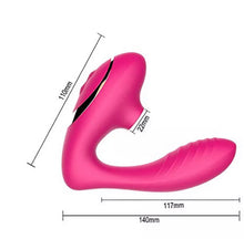 Load image into Gallery viewer, Copy of Clitoris sucking G-Spot vibrator, Remote Control, waterproof, 10 sucking modes, 10 vibration modes, USB Rechargeable. Pink