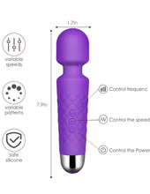 Load image into Gallery viewer, Powerful Massage Wand, 8 Speeds 20 Therapeutic patterns, Waterproof,Rechargeable Purple
