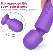 Load image into Gallery viewer, Powerful Massage Wand, 8 Speeds 20 Therapeutic patterns, Waterproof,Rechargeable Black
