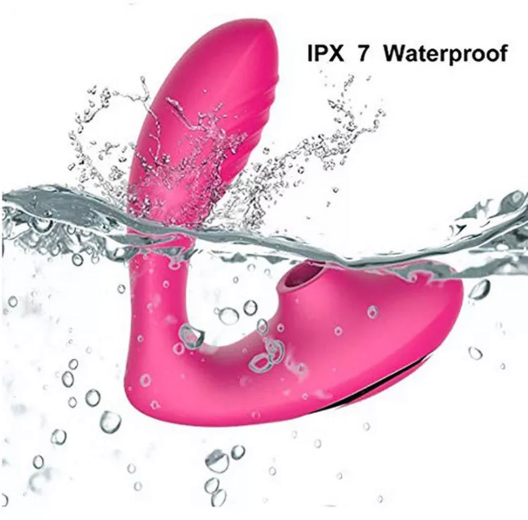 Copy of Clitoris sucking G-Spot vibrator, Remote Control, waterproof, 10 sucking modes, 10 vibration modes, USB Rechargeable. Pink